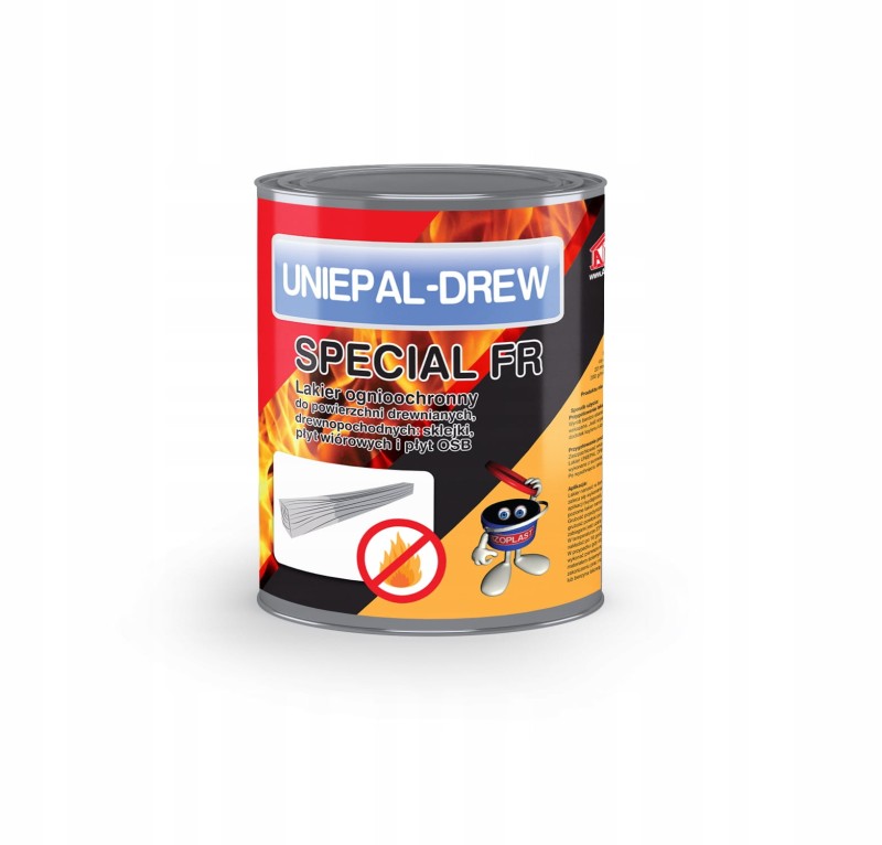 UNIEPAL-DREW Special FR lakier ogniochronny do drewna 5L MAT/PÓŁMAT