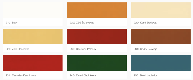 Osmo Olej Kryjący Zewnętrzny - Ochrona drewna KOLORY