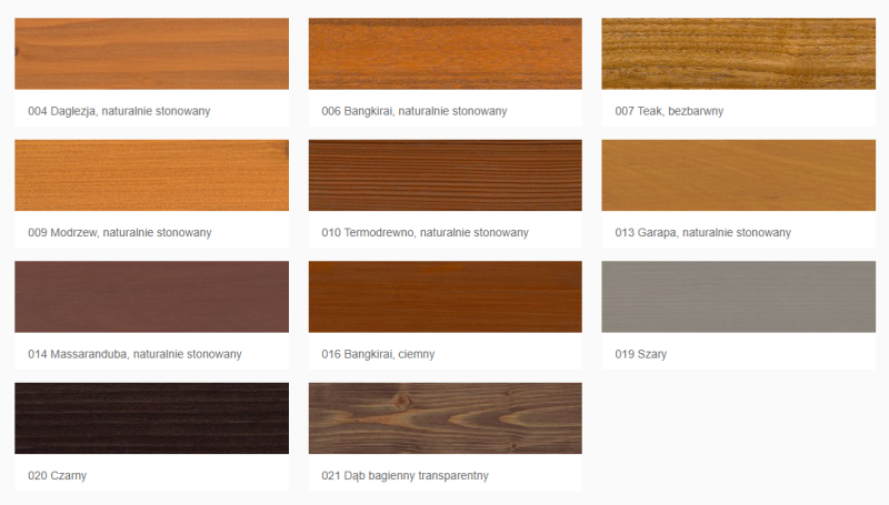 Osmo Specjalny Olej Tarasowy - Wszelkie gatunki drewna KOLORY