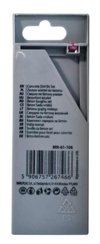 Komplet wierteł walcowych do betonu 4-10mm 5szt. MODECO EXPERT1.png