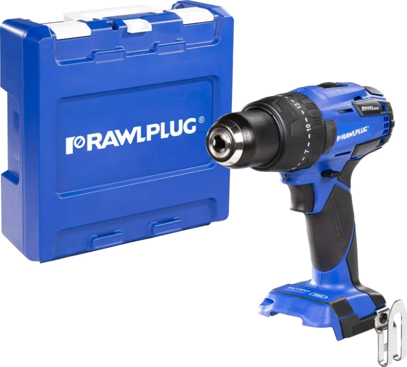 Wiertarko-wkrętarka 18V 60Nm RawlPlug bez akumulatora i ładowarki, walizka RawlCase