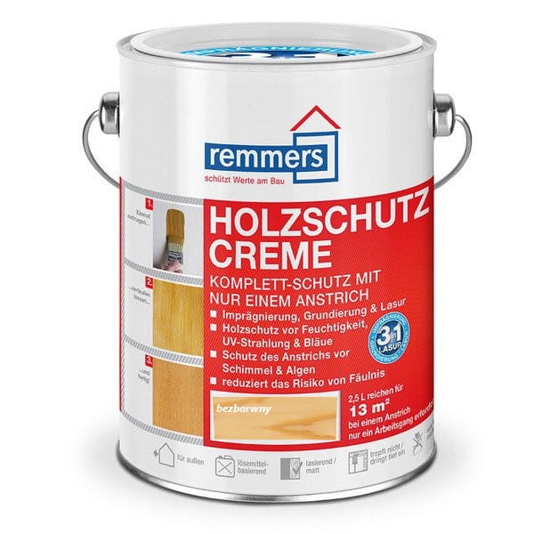 Krem impregnacyjny do drewna 3w1 Holzschutz-Creme