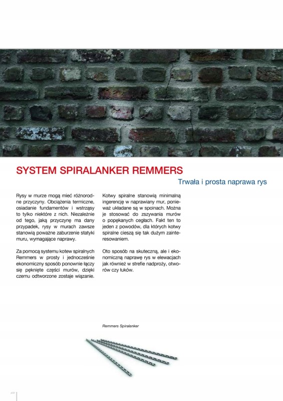 Remmers Spiralanker Kotwy śrubowe łączniki do naprawy muru fi 6mm 1MB