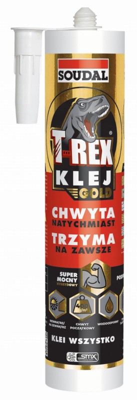 Soudal Klej T-rex gold STRONG Klej montażowy błyskawiczny 290ml UNIWERSALNY.jpeg