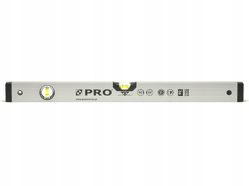 Profesjonalna poziomica anodowana libella PRO 60cm srebrna + GRATIS.jpeg