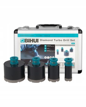 Zestaw Otwornic Diamentowych BIHUI MK5 6-8-10-12mm + adapter