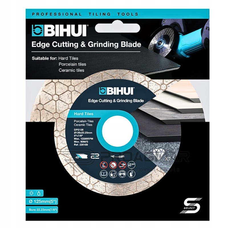 Tarcza do ukosowania płytek, gresu BIHUI JOLLY 125mm Cięcie/Szlifowanie