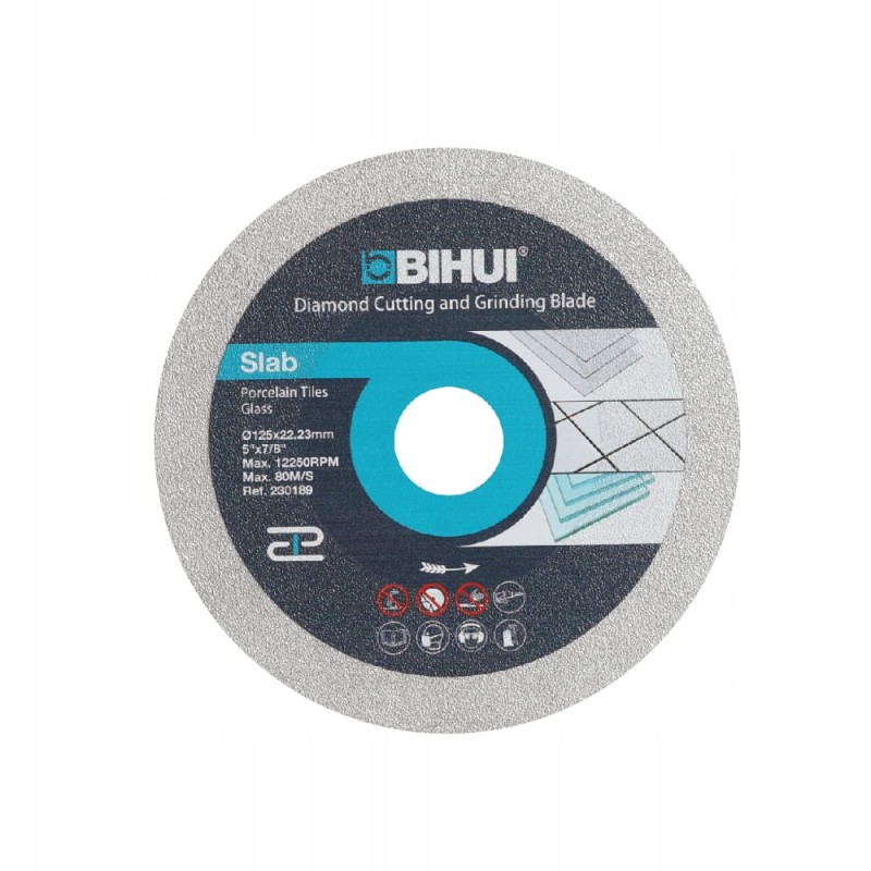 Tarcza diamentowa Bihui do cięcia i obrabiania szkła i porcelany 125mm