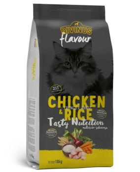 Divinus FLAVOUR CAT dla dorosłego kota - kurczak z ryżem 18 kg