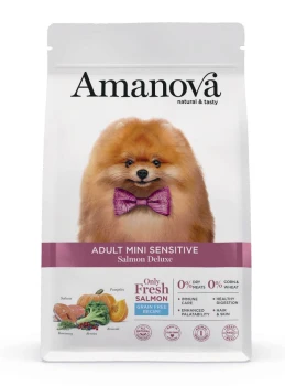 Amanova Adult Mini Sensitive Salmon Deluxe sucha karma dla psa łosoś 7 kg