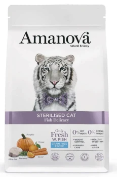 Amanova Sterilised Fish Delicacy sucha karma dla kota biała ryba 4 kg