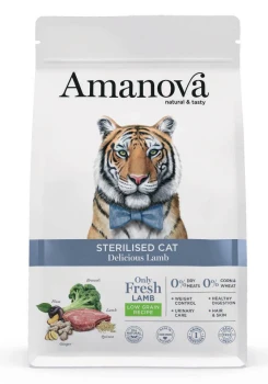 Amanova Sterilised Delicious Lamb sucha karma dla kota jagnięcina 4 kg