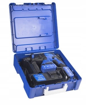 Zestaw 18V MŁOTOWIERTARKA 20mm RawlPlug 2,0J + 2x Akumulatory 5,0 Ah + Ładowarka 6,5A + Walizka