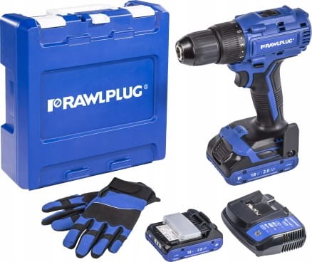 RawlPlug Zestaw WIERTARKO-WKRĘTARKA 18V 55Nm | 2 akumulatory | ładowarka 1,5A