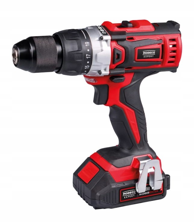 Zestaw wiertarko-wkrętarka 18V 40Nm 2 akumulatory 2,0 Ah MODECO EXPERT