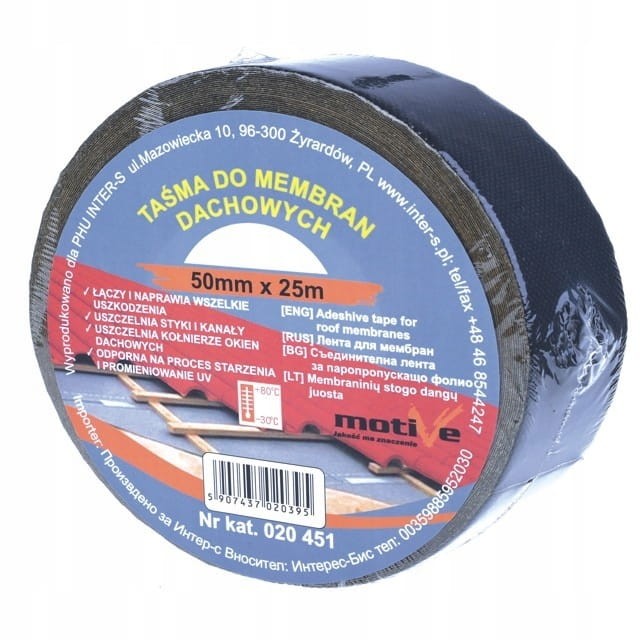 Taśma do membrany dachowej Motive 25 x 0,05 x 50 mm 0,294 kg g/m²