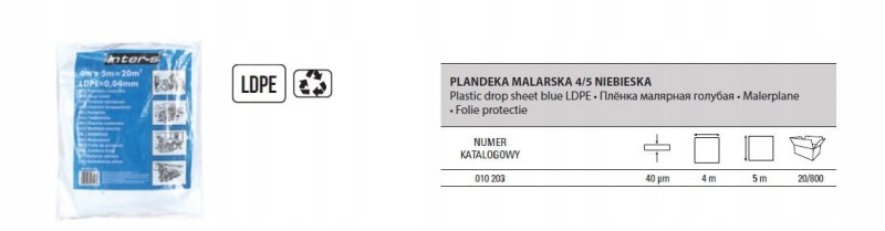 Folia malarska 5m x 4m x 0,04µm Motive/Inter-S