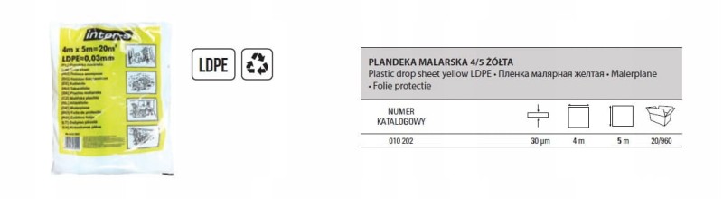 Folia malarska Motive 5m x 4m x 30µm