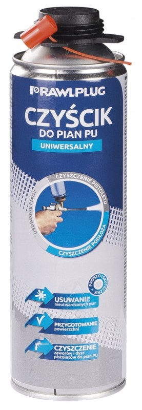 Czyścik do pian PU, Kleju Poliuretanowego, Pistoletów RawlPlug 500ml