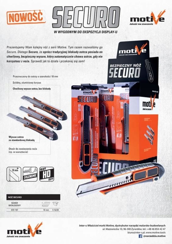 Nóż bezpieczny Securo 18mm Motive