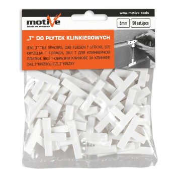Krzyżyki dystansowe T do płytek klinkierowych 10mm Motive/Inter-s 30szt.