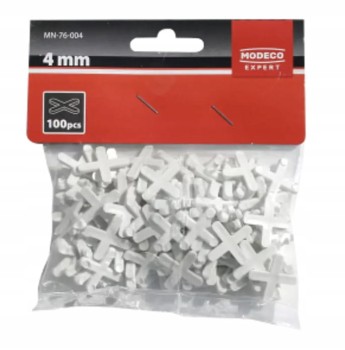 Krzyżyki dystansowe do glazury MODECO EXPERT 4mm 100szt.