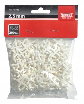 Krzyżyki glazurnicze dystansowe MODECO EXPERT 200szt. 2,5mm