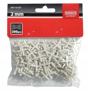 Krzyżyki glazurnicze dystansowe MODECO EXPERT 200szt. 2mm