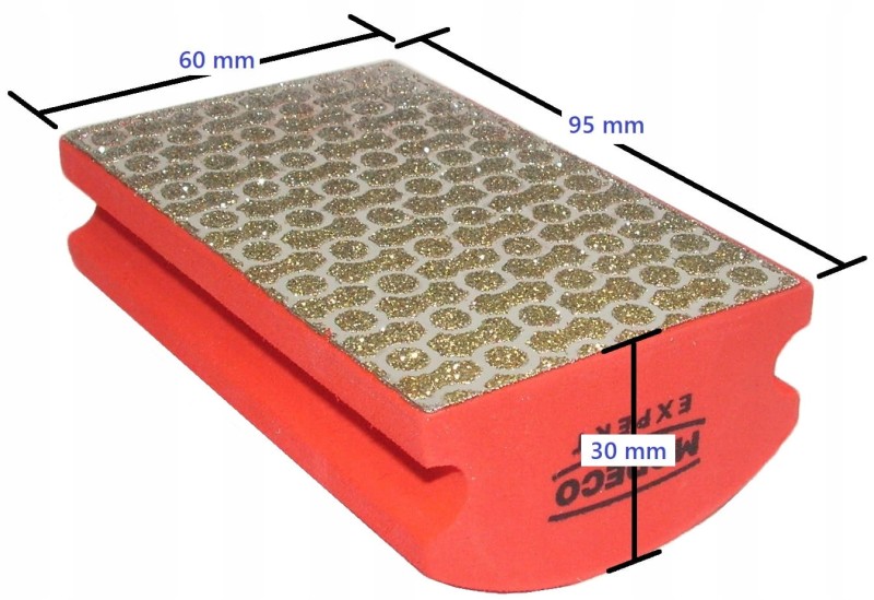 Gąbka, kostka diamentowa do płytek, gresu, granitu P120 MODECO EXPERT