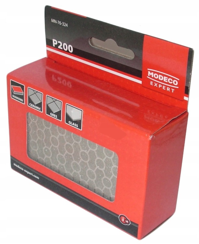 Gąbka, kostka diamentowa płytek gresu granitu P200 MODECO EXPERT