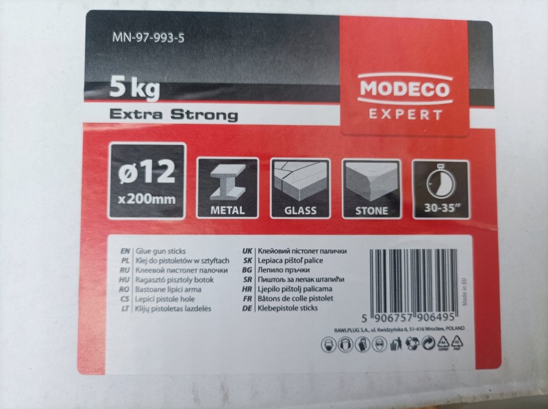 Klej w sztyfcie supermocny 12x200mm Modceo PRO+ 1kg MN-97-993-1