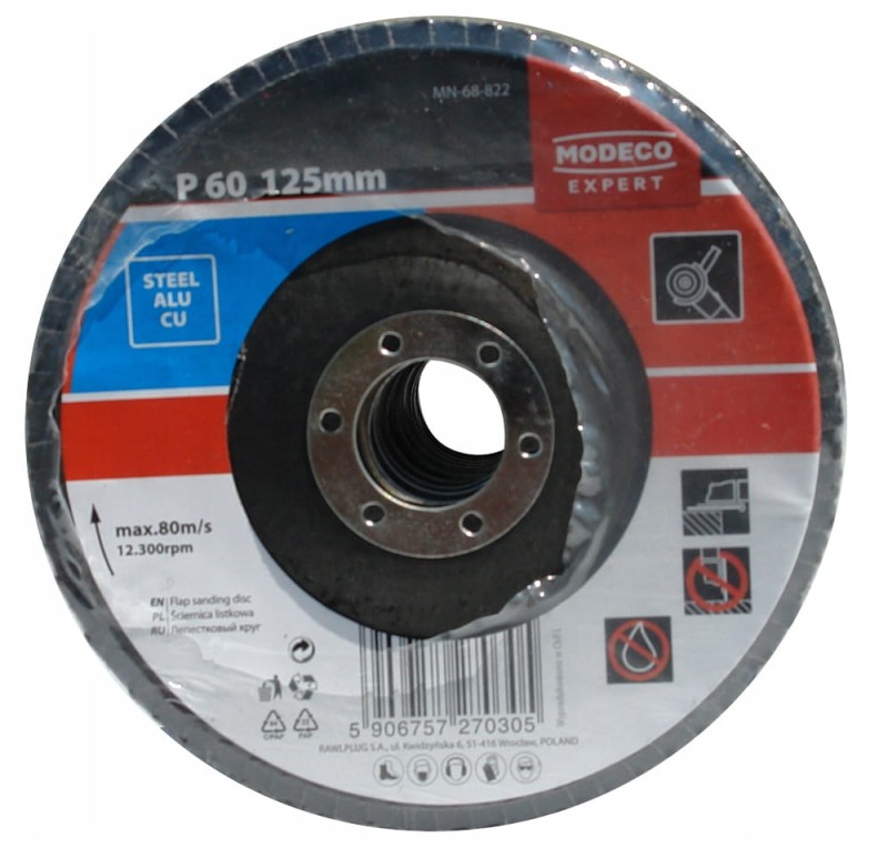 Tarcza ścierna listkowa fi.125 gr.60 MODECO EXPERT