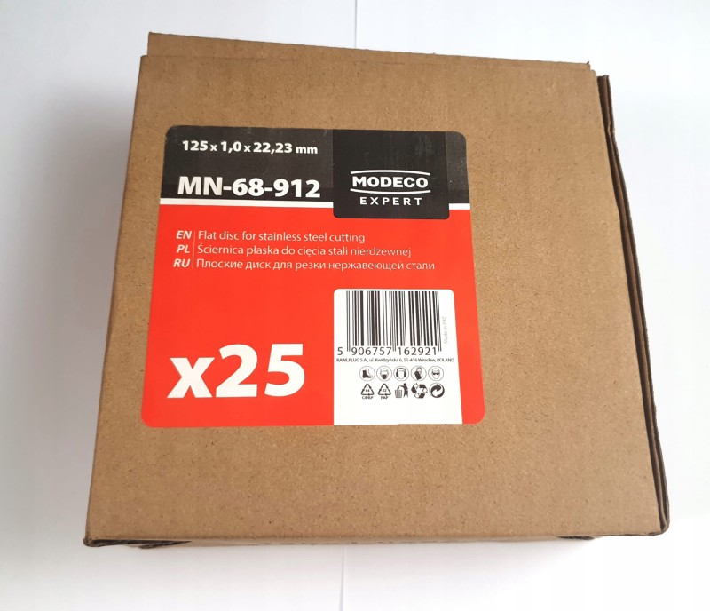 Tarcza do cięcia metalu płaska 125 x 1,0 x 22,23mm MODECO EXPERT