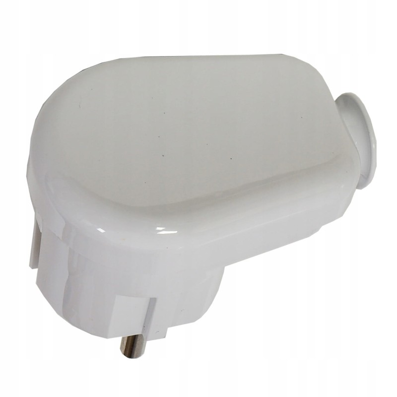 Wtyczka kątowa Uni-Schuko 16A 250V 2P+Z biała WT-16U