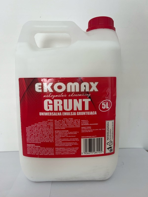 Uniwersalna emulsja gruntująca EKOMAX 5L
