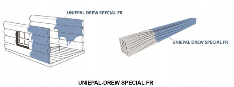 UNIEPAL-DREW Special FR lakier ogniochronny do drewna 5L MAT/PÓŁMAT