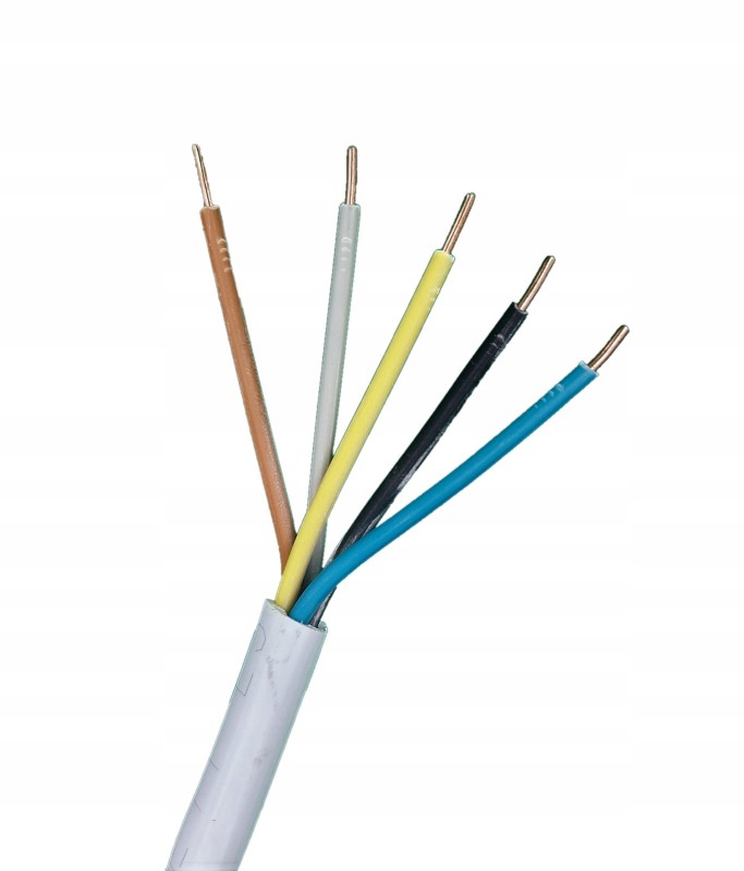 Przewód, kabel okrągły YDY 5x10 mm2 450/750V 1mb Elpar