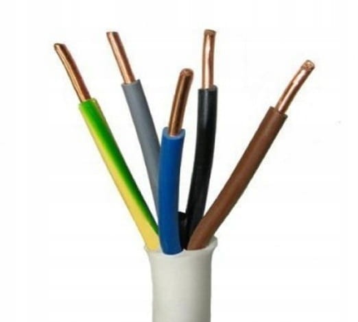 Przewód, kabel okrągły YDY 5x10 mm2 450/750V 1mb Elpar