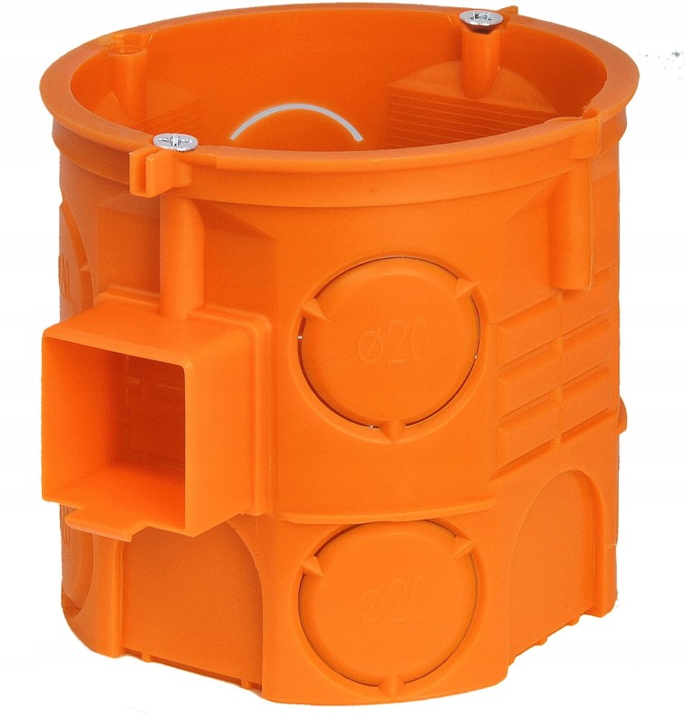 Puszka elektryczna podtynkowa Simet 61 x 65 x 61 mm z wkrętami S60DFw