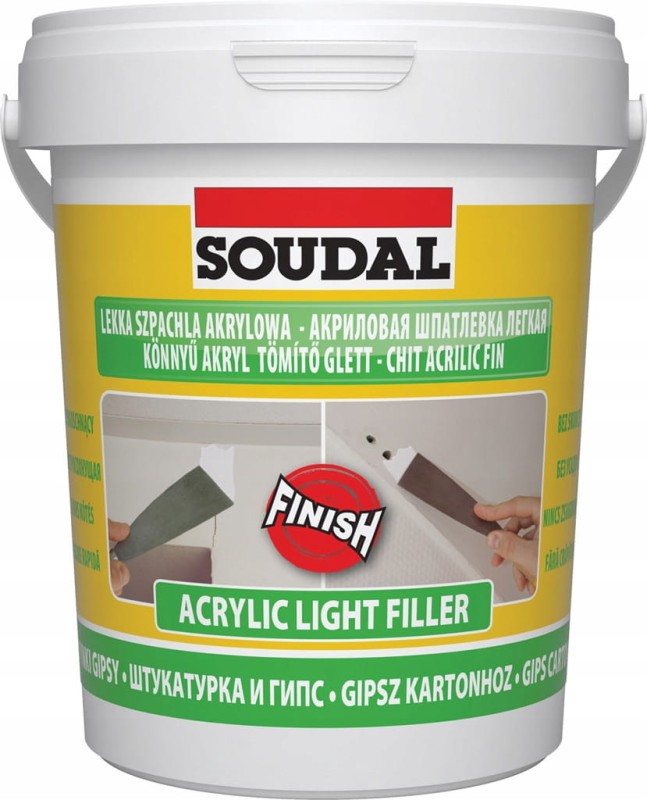 Soudal Lekka szpachla akrylowa SZPACHLÓWKA BIAŁA 0,9 L