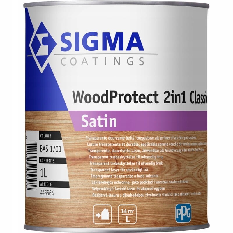 Sigma woodprotekt 2w1 SB satyna 1L