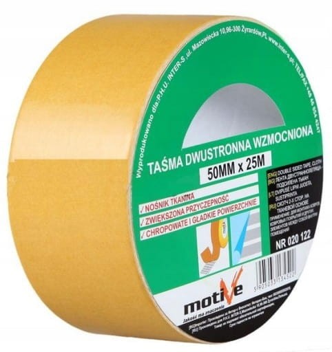 MOTIVE Taśma klejąca dwustronna wzmacniana 50mm x 25m 020 122