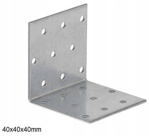 Kątownik montażowy ocynkowany, łącznik ciesielski Koelner 40x40x40 gr. 2mm