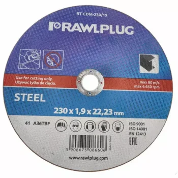 Ściernica kordunowa do cięcia i szlifowania 230x22,23mm Rawlplug